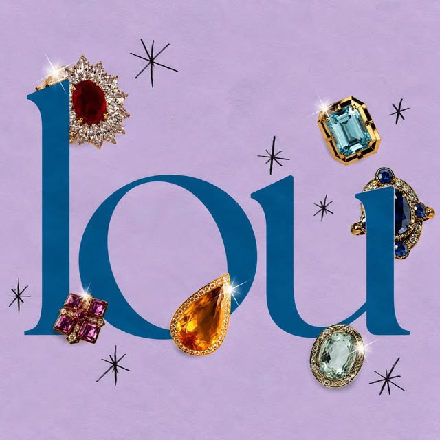Logo lou rodeado de joyas